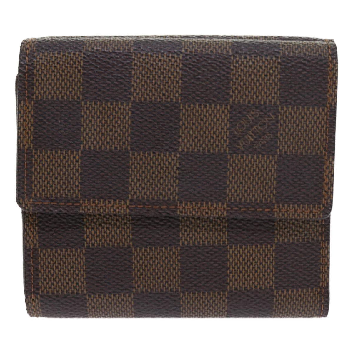 LOUIS VUITTON Damier Ebene Portefeuille Elise Wallet N61654 LV bs9316