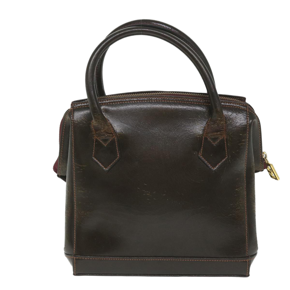 Luxury FendiHand Bag Leather 2way Brownbs9432