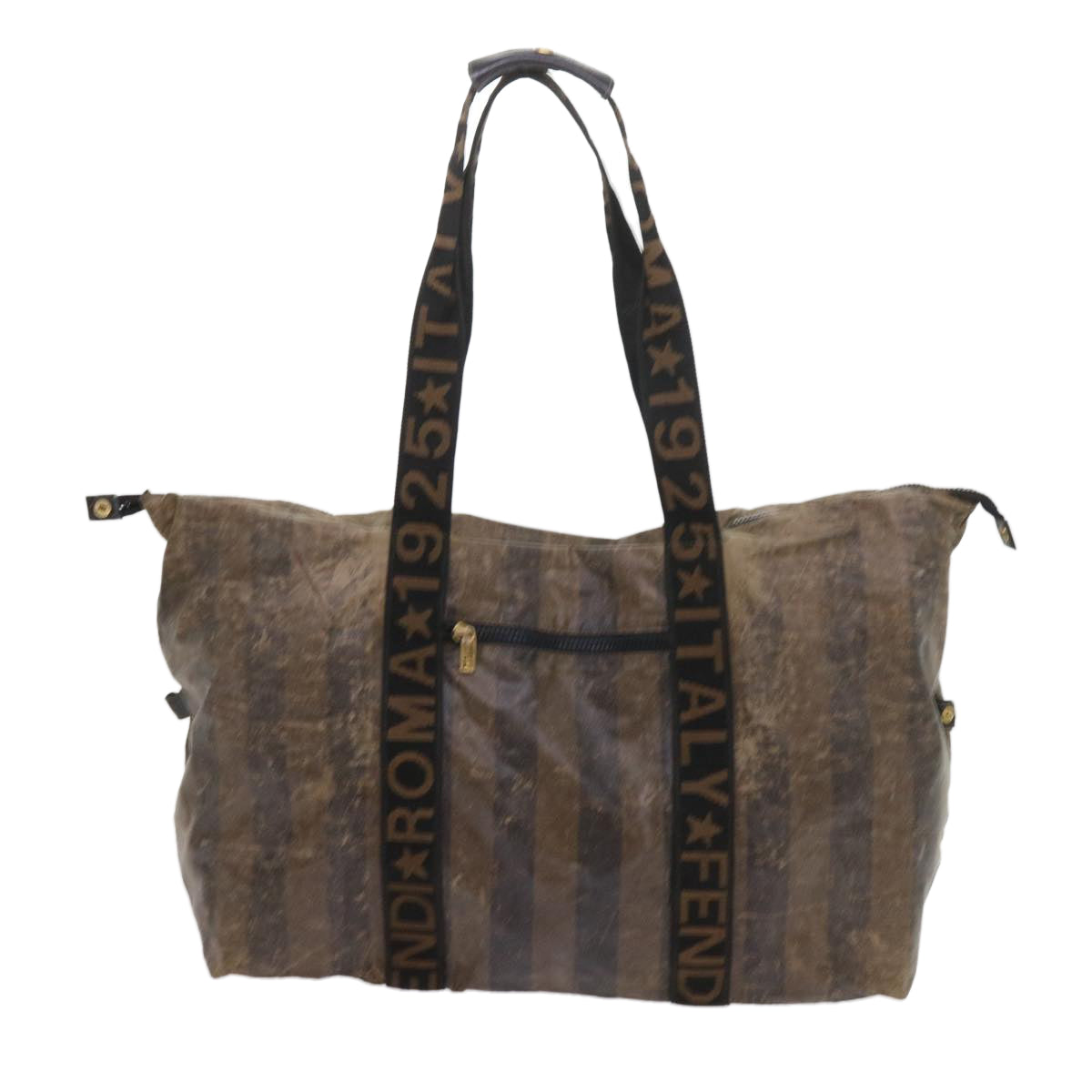 Luxury FendiPecan Canvas Shoulder Pouch Hand Bag Coated Canvas 4Set Brownbs9654