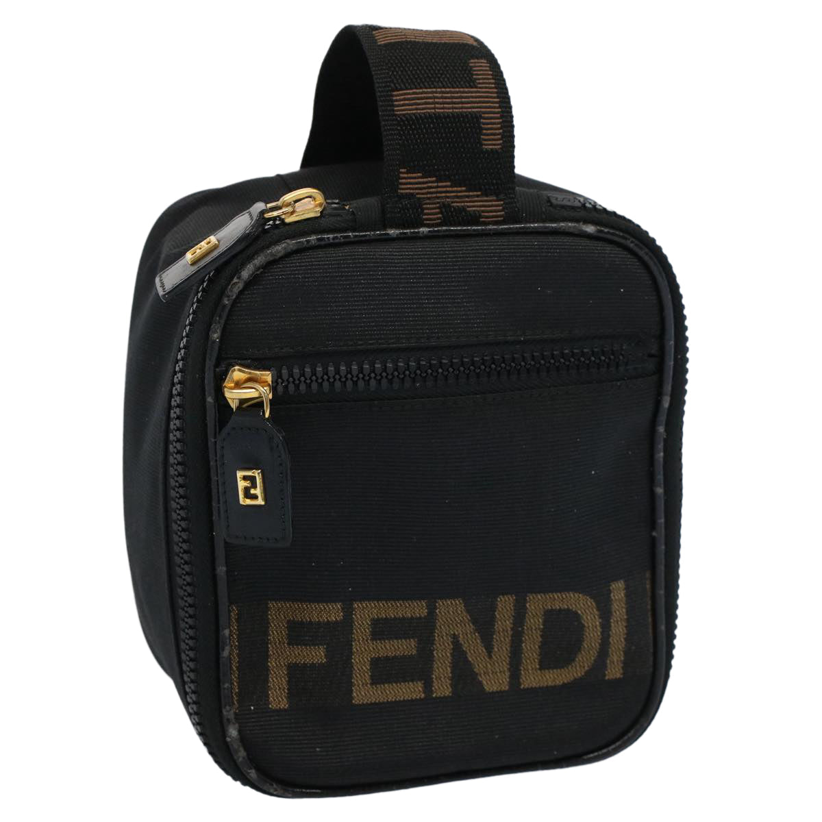 Luxury FendiHand Pouch Nylon Black Brownbs9727