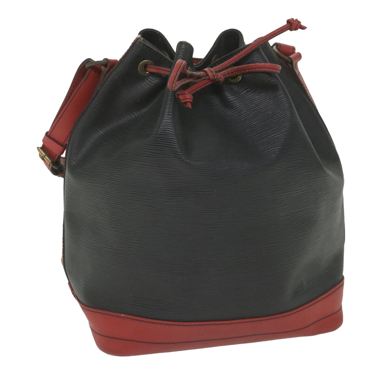 LOUIS VUITTON Epi Noe Shoulder Bag Bicolor Black Red M44017 LV bs9852