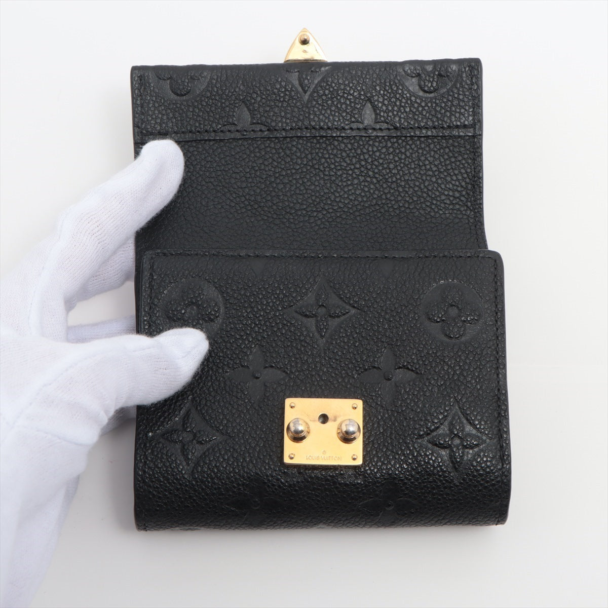 Louis Vuitton Monogram Emplant Portfolio Metis Compact M80880 Noneir Compact Wallet