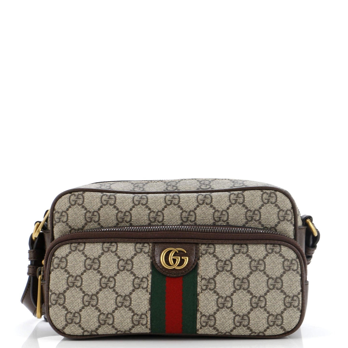 Luxury Gucci Trending 2025 Ophidia Front Pocket Messenger Bag GG Coated Canvas Small