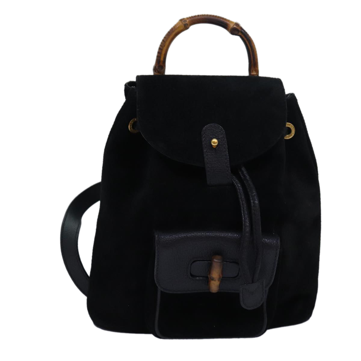Luxury Gucci Trending 2025 Bamboo  Suede Backpack Bag ()