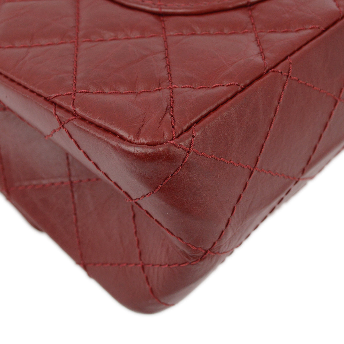 Chanel Red Calfskin 2.55 Classic Double Flap Shoulder Bag