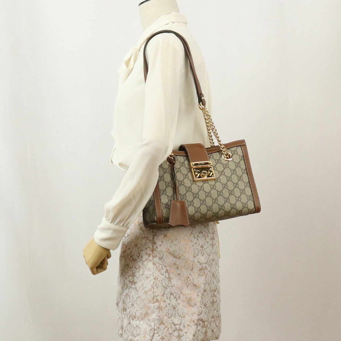 Gucci Padlock  Canvas Shoulder Bag ()