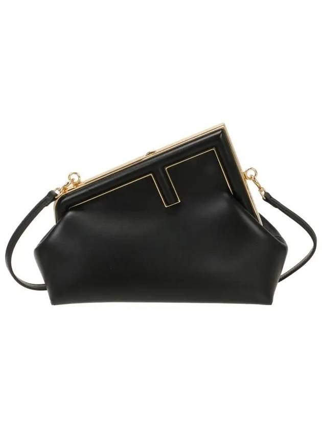 Luxury Fendi First Small Leather Shoulder Bag Black