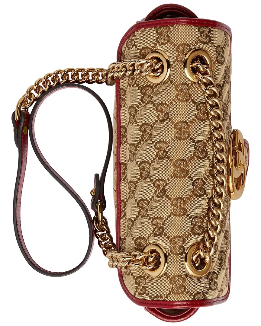 Gucci Marmont Mini GG Canvas & Leather Shoulder Bag