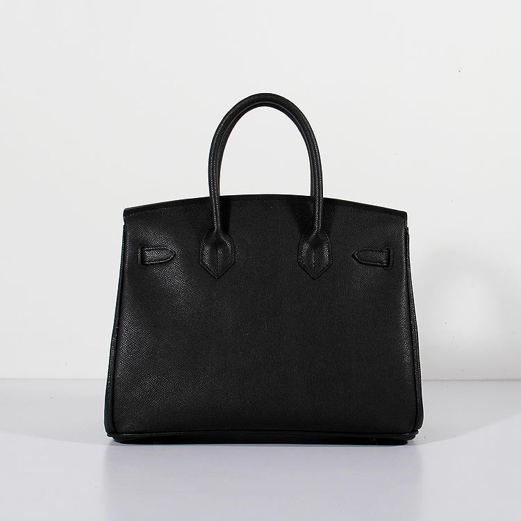 Luxury Hermes 30cm Birkin Bag Epsom Leather With Strap Black Gold