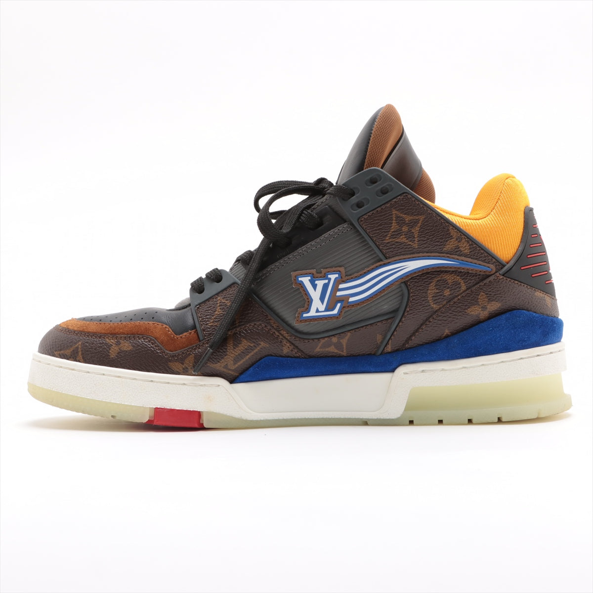 Louis Vuitton LV Trainer Line 20 Years PVC  Leather Trainers 8 1/2 Men Brown GO0260 Monogram