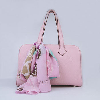 Luxury Hermes Togo leather handbag H2802 pink