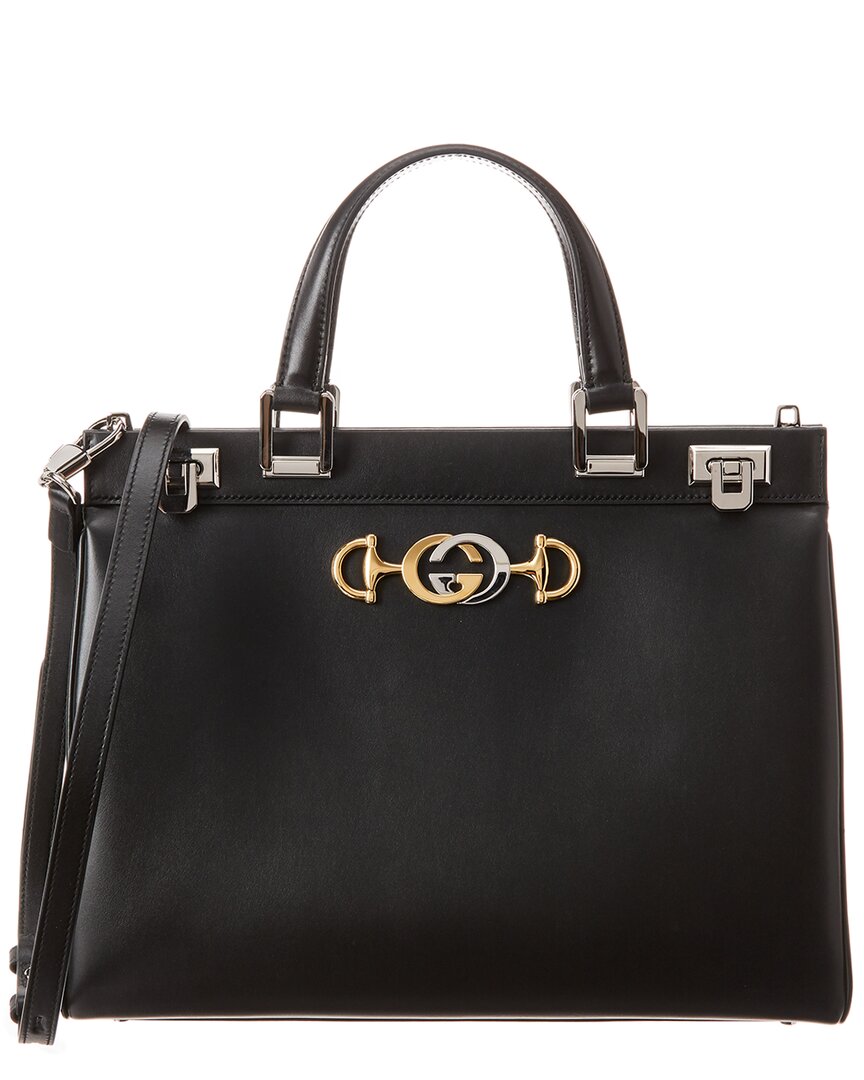 Gucci Zumi Medium Leather Top Handle Tote