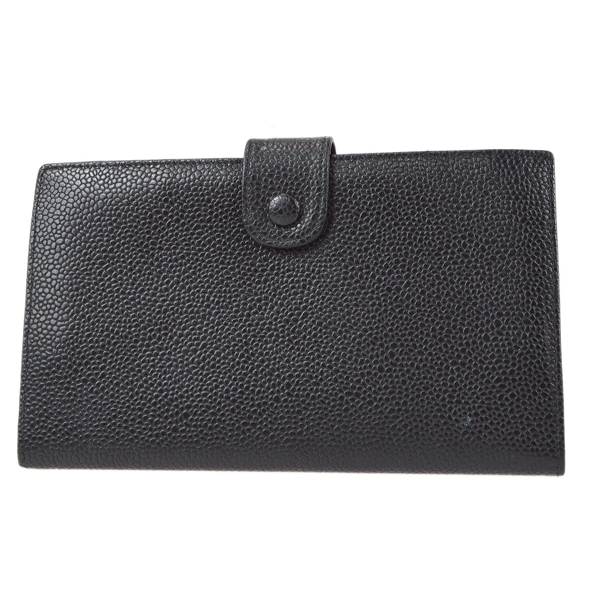 Luxury Chanel 1996-1997 Timeless Long Wallet Black Caviar
