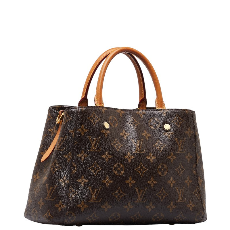 Louis Vuitton Monogram Montaigne BB Handbag 2WAY M41055 Brown PVC Leather  Louis Vuitton
