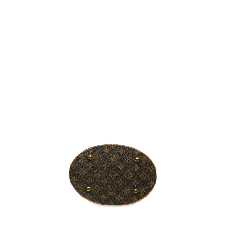 Louis Vuitton Monogram Potch Bucket PM Torch Bag M42238 Brown PVC Leather  Louis Vuitton