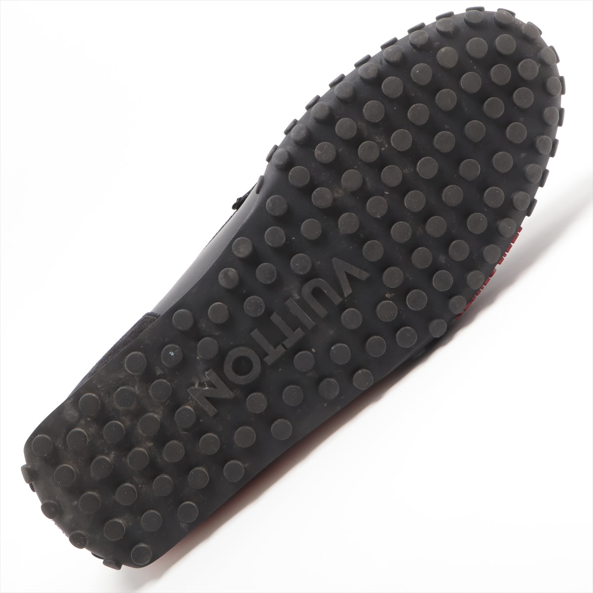 Louis Vuitton LV Racing Line 21 Year PVC  Leather Driving Shoes 7 1/2 Men Black ND0231 Monogram LV Logo