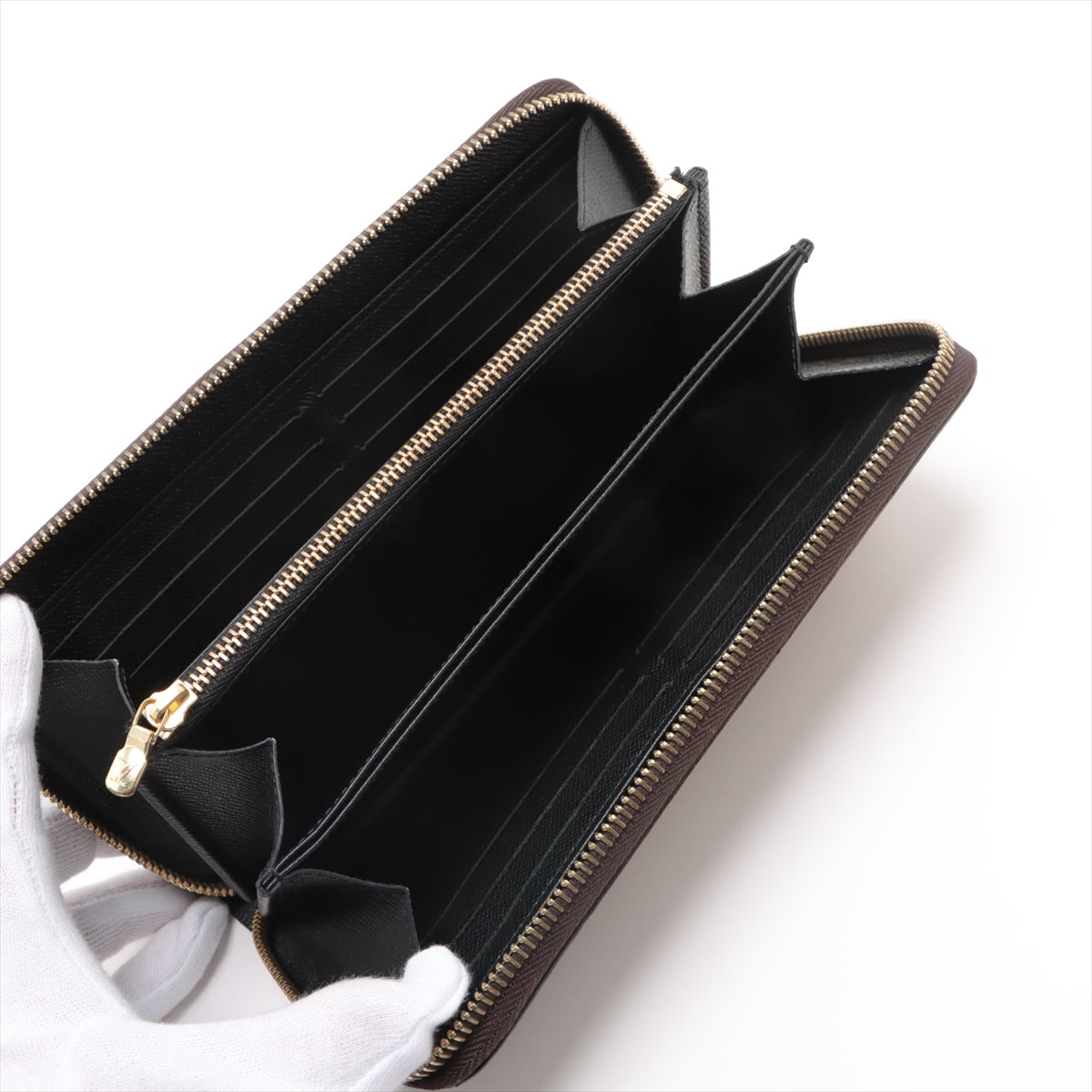 Louis Vuitton Giant Monogram Reversee Zippie Wallet M69353 Black X Brown Round Zip Wallet