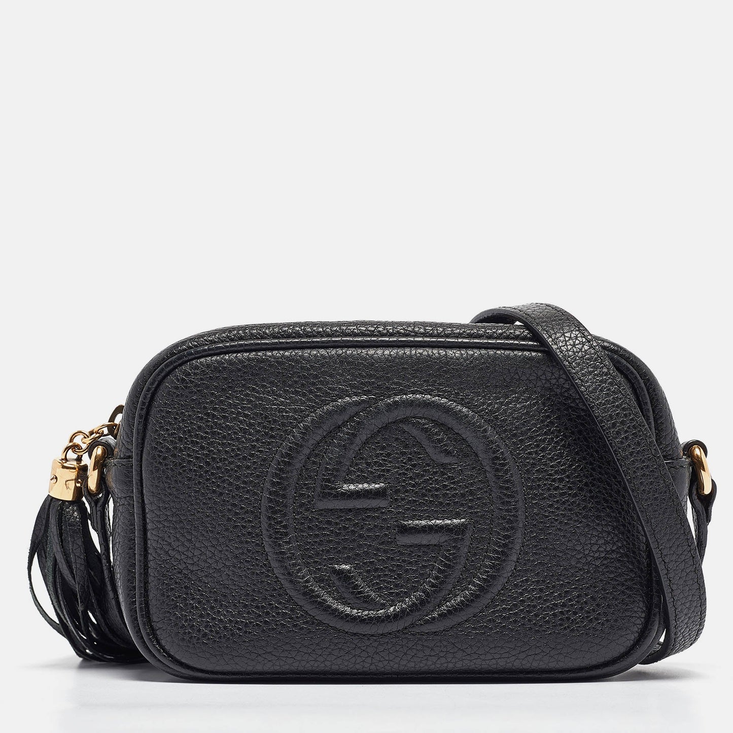 Luxury Gucci Trending 2025 Black Leather Mini Soho Disco Shoulder Bag