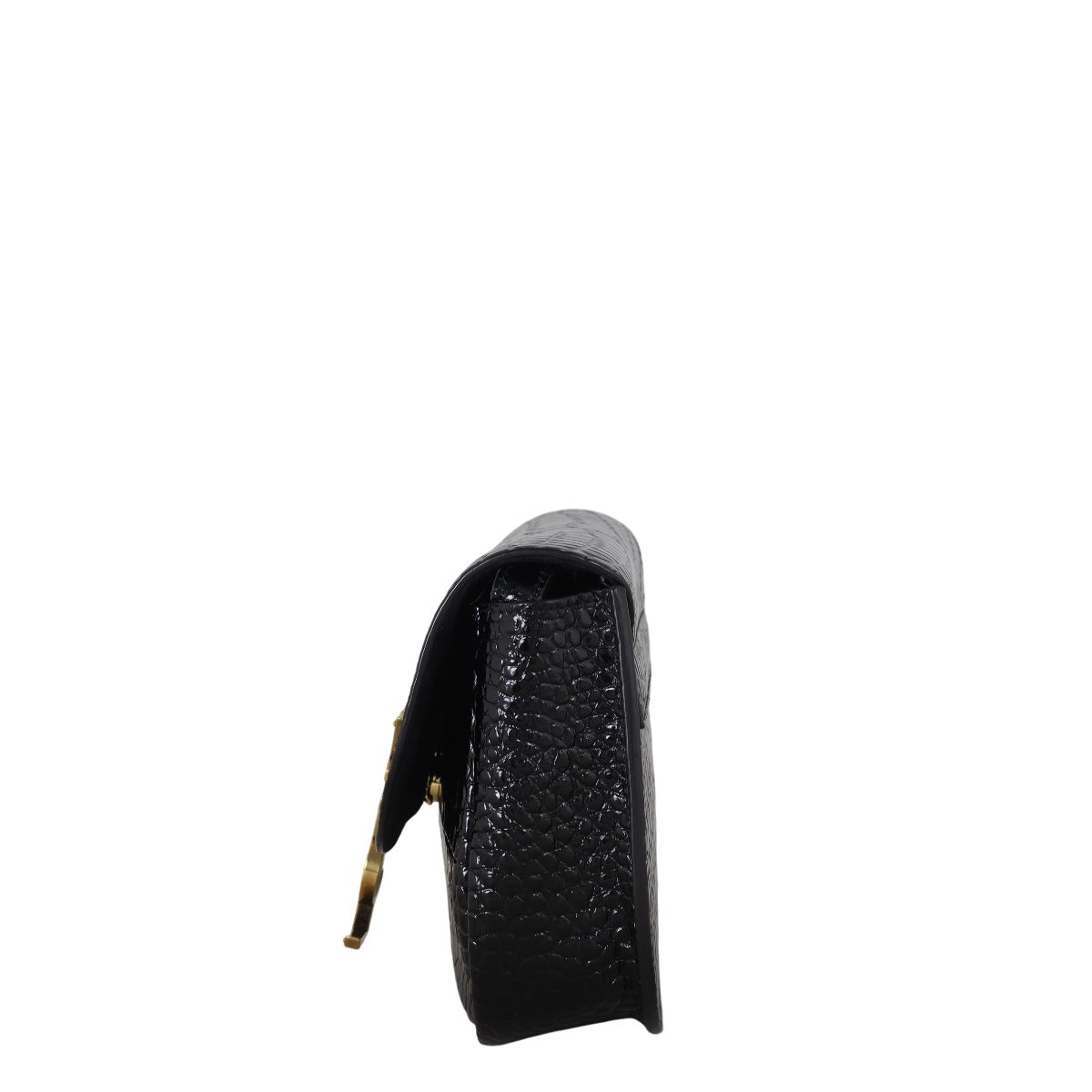 Saint Laurent Kaia Crossbody Small Croc-Embossed