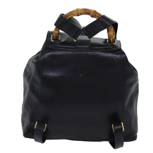 Gucci Bamboo  Leather Backpack Bag
