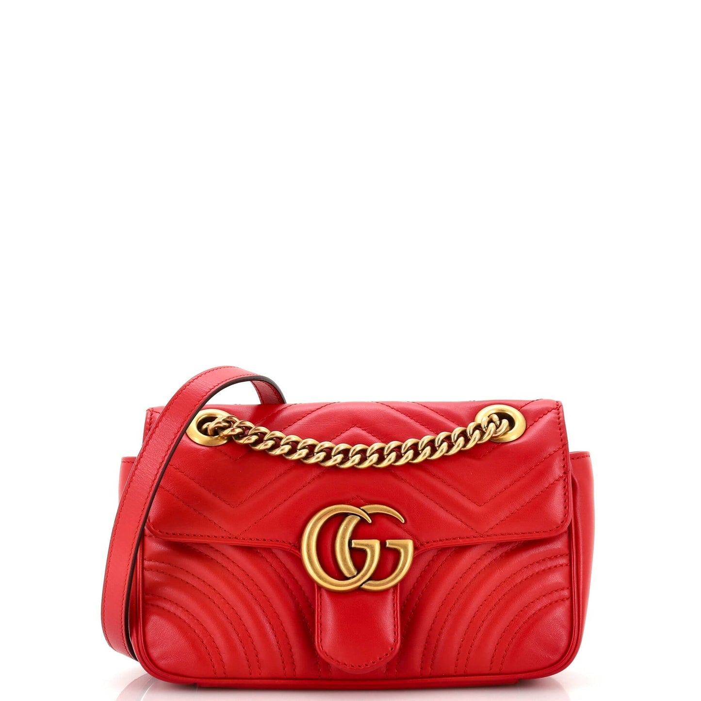Luxury Gucci Trending 2025 GG Marmont Flap Bag Matelasse Leather Mini