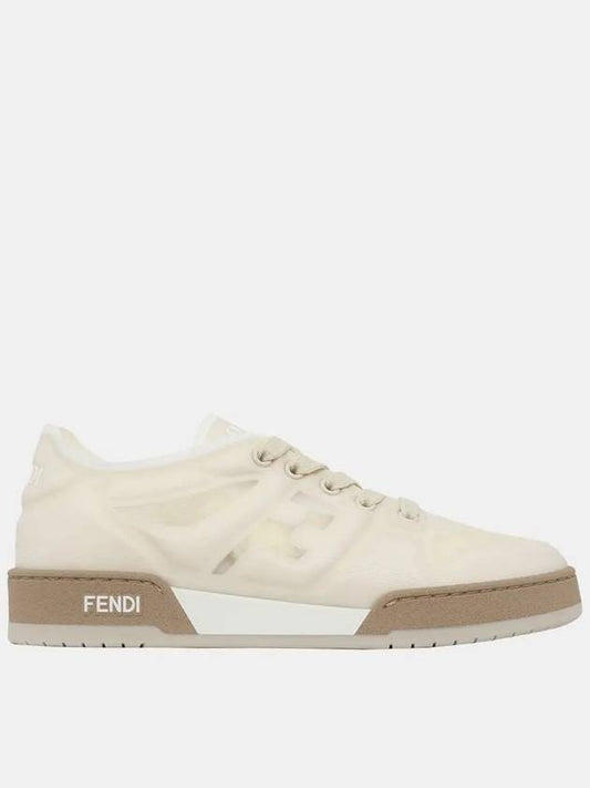 Luxury Fendi Match Mesh Low Top Sneakers White