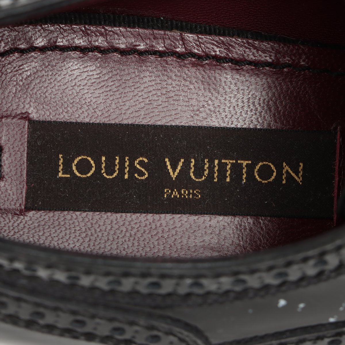 Louis Vuitton 08 Patent Leather Leather Shoes 10 Men Black NI0028