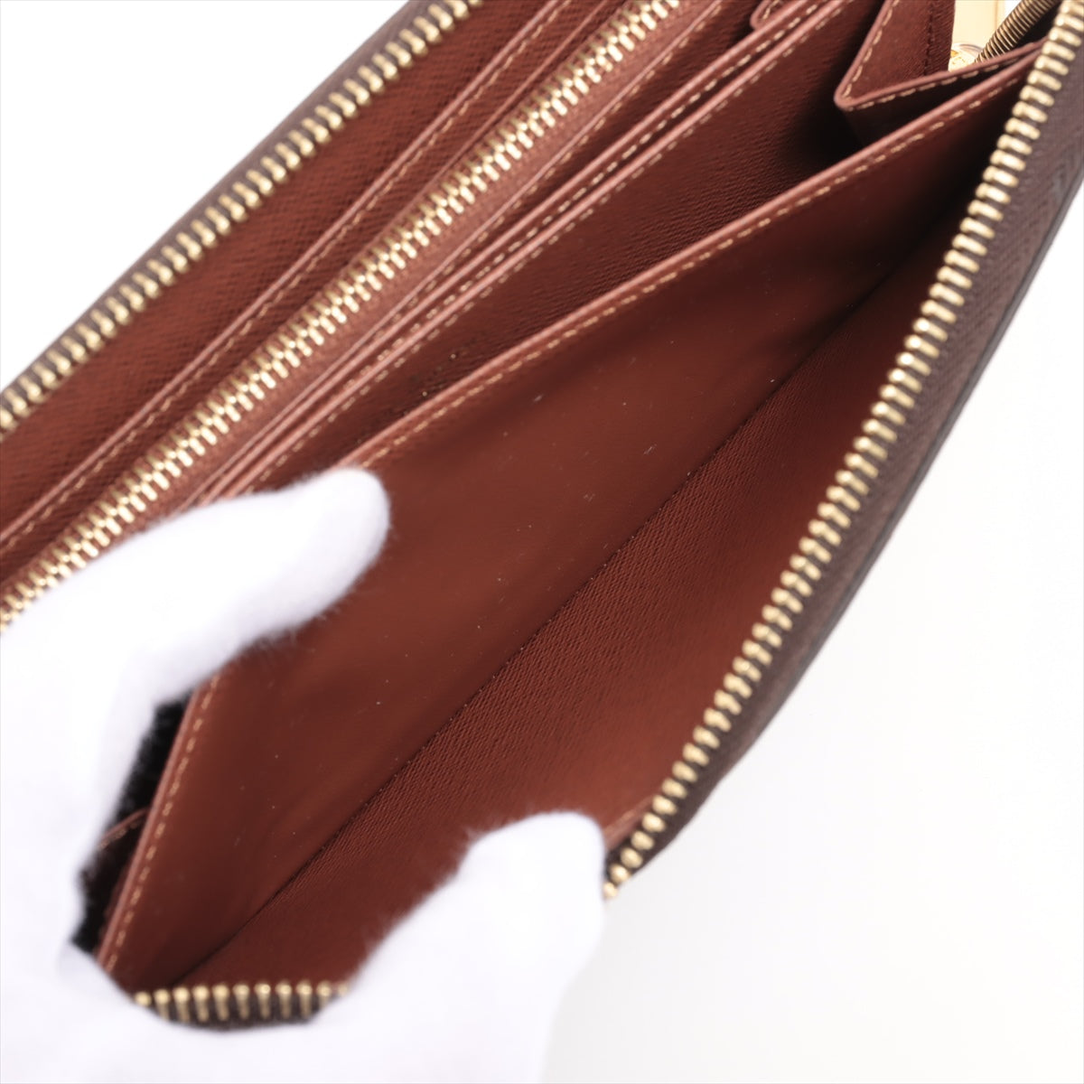Louis Vuitton Monogram Zippyr Wallet M42616 Brown Round Zipper Wallet
