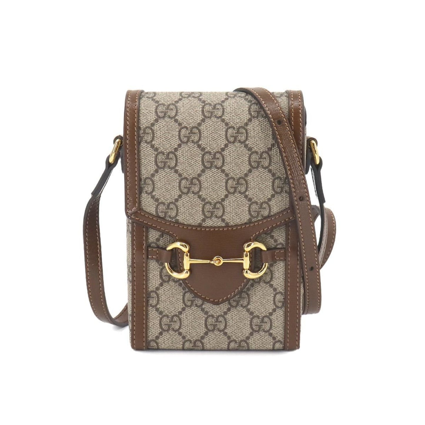 Gucci Horsebit  Canvas Shoulder Bag ()
