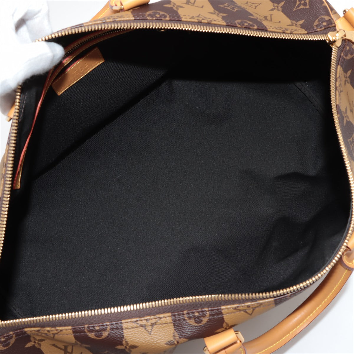Louis Vuitton x NIGO Monogram Strip Keepall Bandouliere 50 M45967 Brown   Name Initial