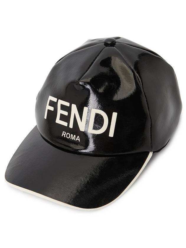Luxury Fendi Logo Printed Baseball Ball Cap Black