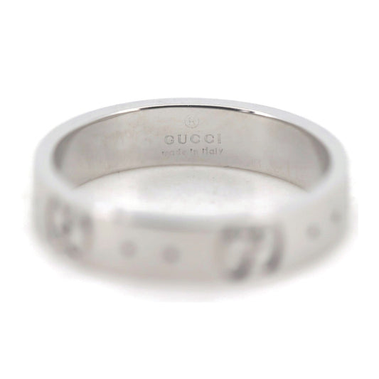 Luxury Gucci Trending 2025 Icon S Ring K18 White Gold Size 10
