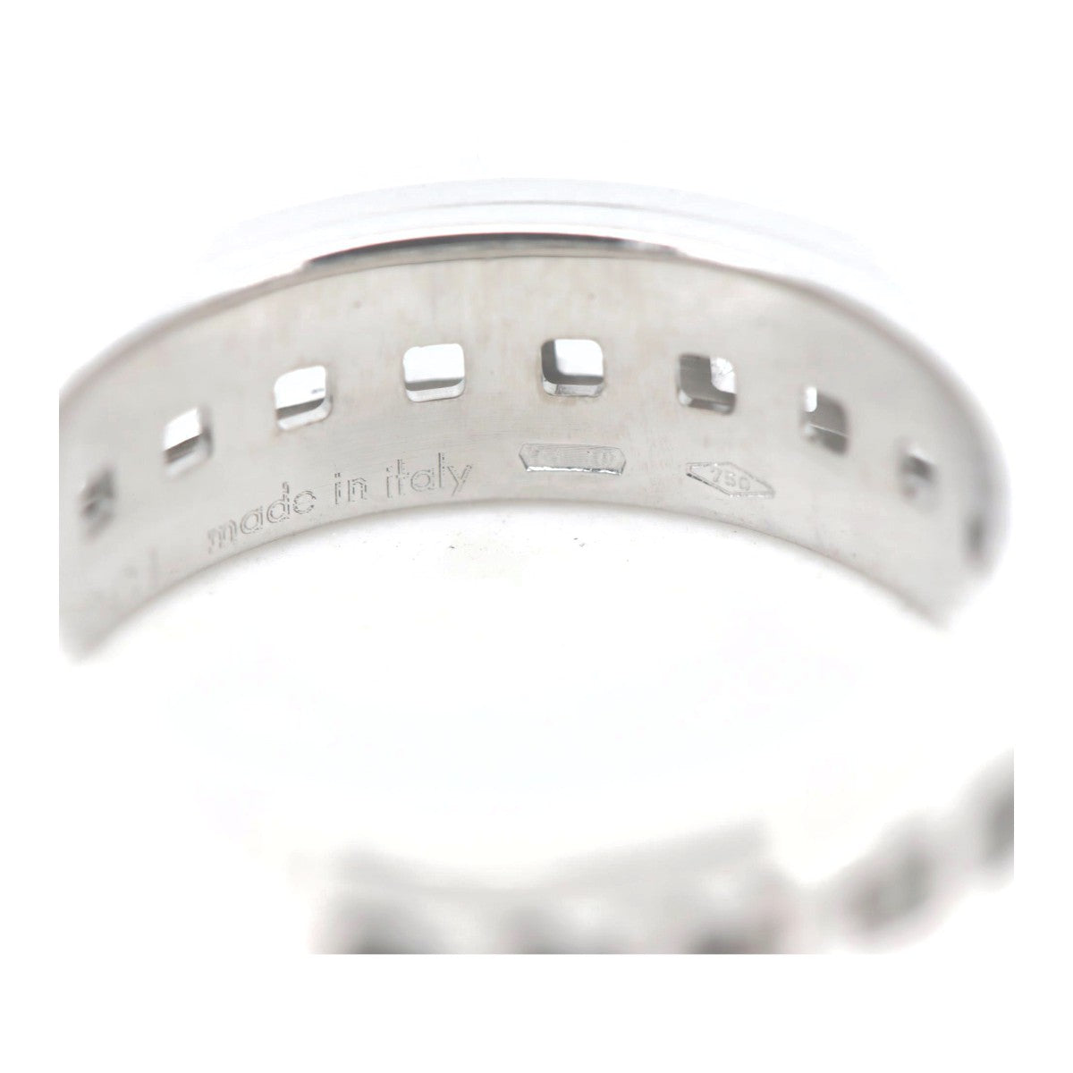 Luxury Gucci Trending 2025 K18WG Scroll Mesh Ring Size 9.5