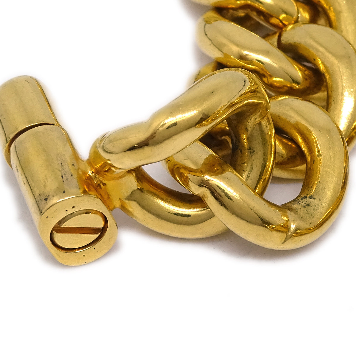 Luxury Chanel Turnlock Gold Chain Necklace 95A