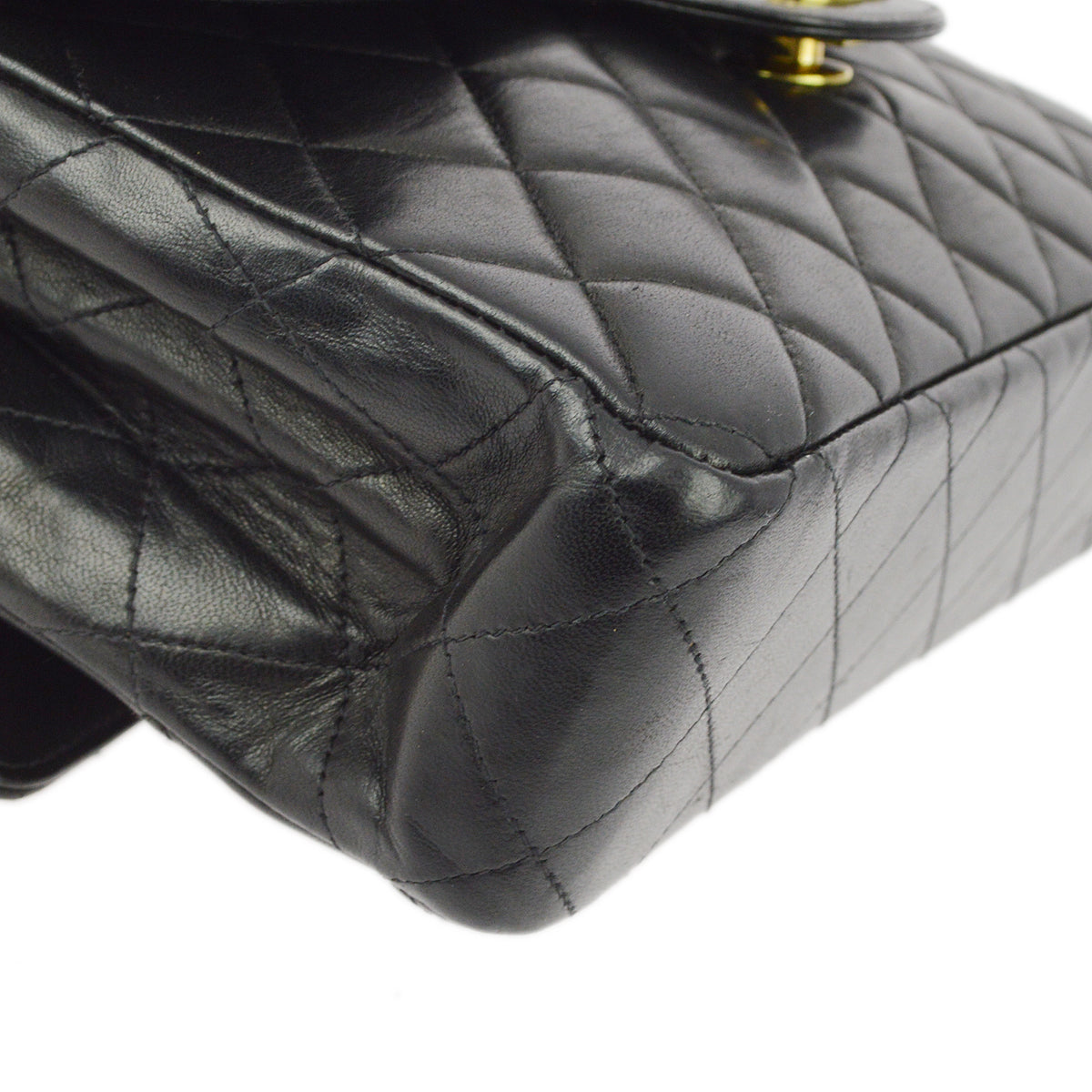 Chanel Black Lambskin Small Double Sided Classic Flap Bag