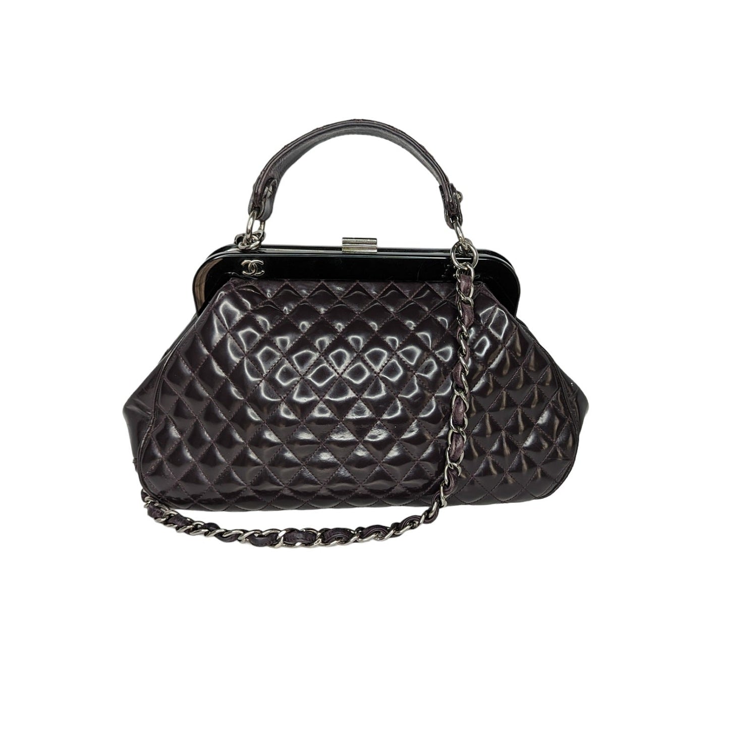 Luxury Chanel bag Vintage Mademoiselle Frame Satchel