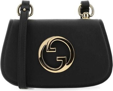 Luxury Gucci Trending 2025 Women's Blondie Mini Shoulder Bag Leather, Monogram, 5.5 in Blck/Oran | 698643UXXAG
