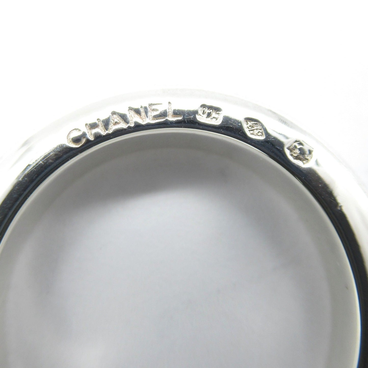 CHANEL Logo Ring and Ring Jewelry Silver 925  Silver