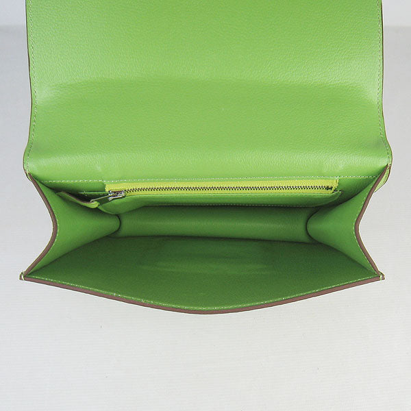 Luxury Hermes Constance Cowskin Leather Bag H017 green silver