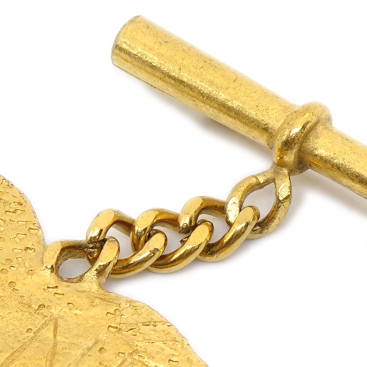 Luxury Chanel 1993 Arrow Heart Brooch Pin Gold