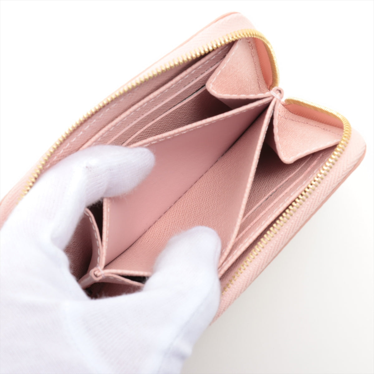 Louis Vuitton Damier Azur Zippyr Coin Pass N60229 Rose Barreline Coin Case  Reaction