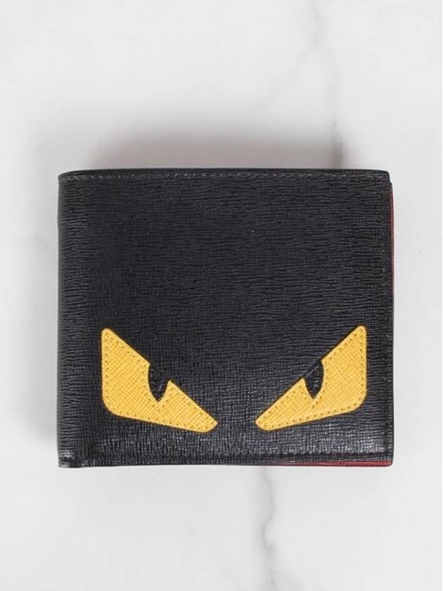 Luxury Fendi Bagberg half wallet black