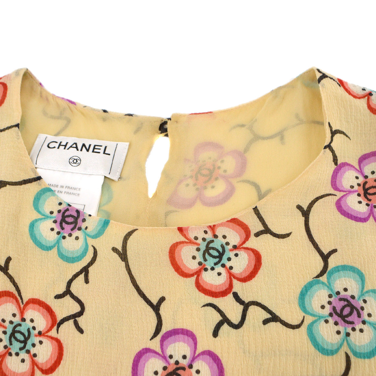 Luxury Chanel 2001 High-Summer CC floral-print T-shirt #38