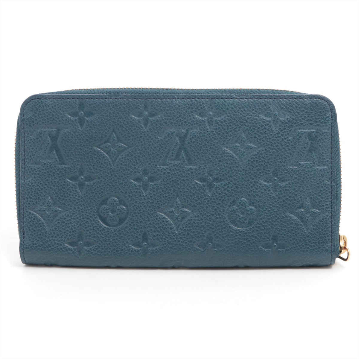 Louis Vuitton Monogram Amplant Portfolio Scretron M60487 Blue Round  Wallet
