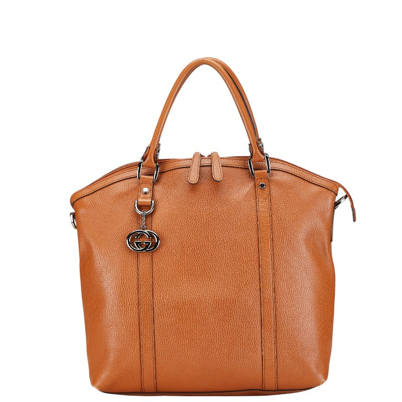 Gucci Leather Interlocking G Tote Bag