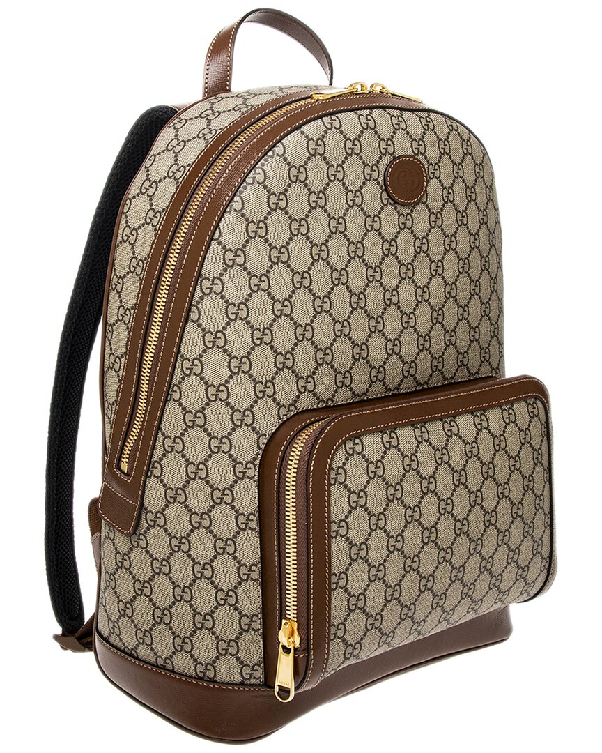 Luxury Gucci Trending 2025 Interlocking G Canvas & Leather Backpack
