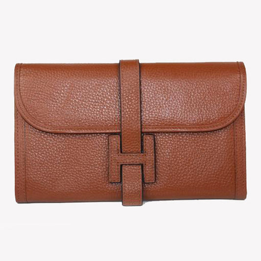 Luxury Hermes Wallet H1528 Lizard Leather Yellow