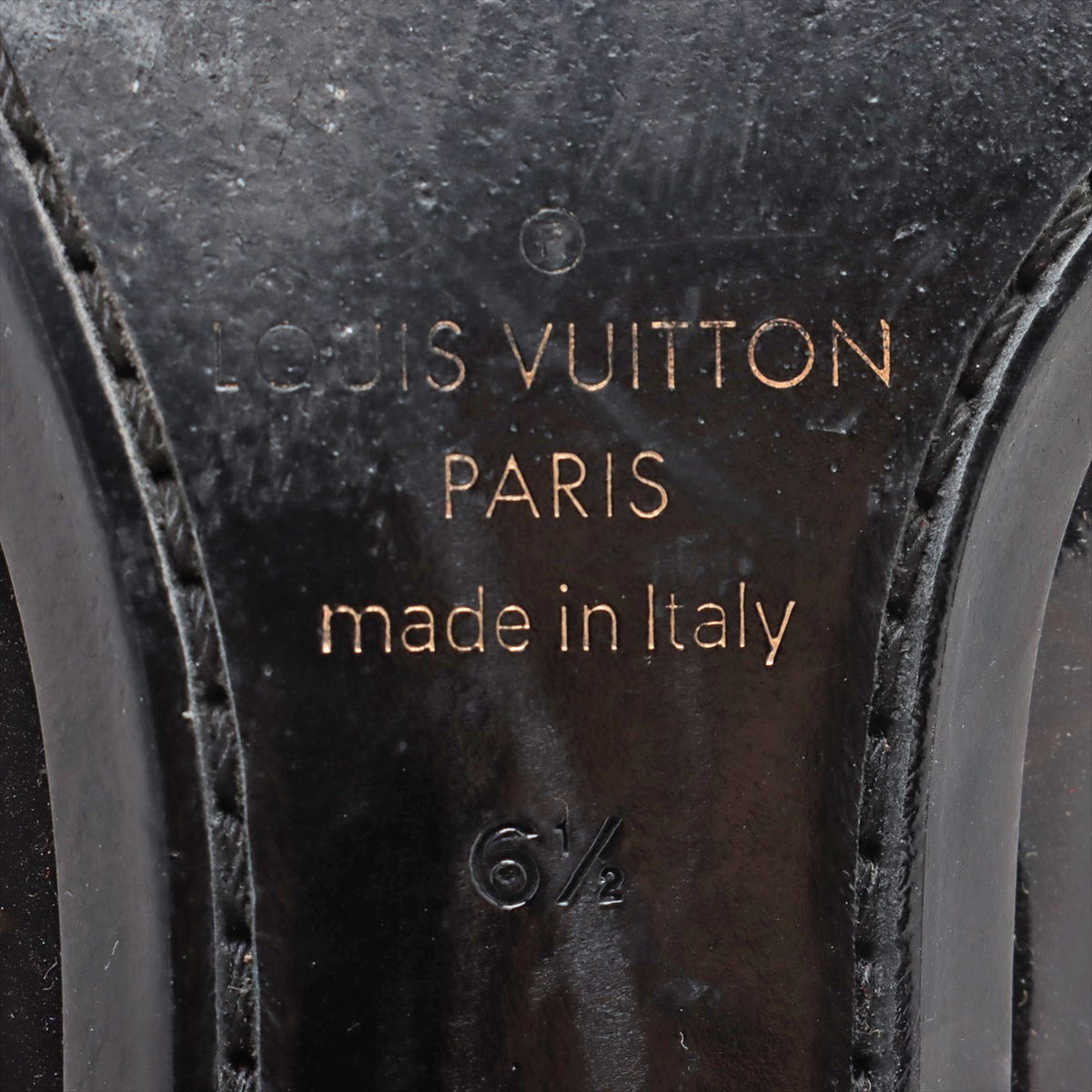Louis Vuitton LV Vandom Line 18 Years Patentless Dress Shoes 6 1/2 Men Black  Brown DI0198 Monogram