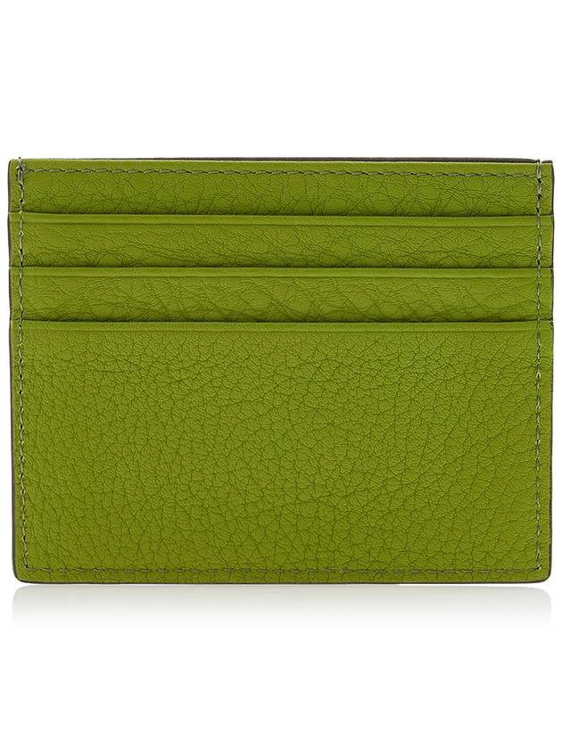 Luxury Fendi Baguette Leather Card Wallet Grey