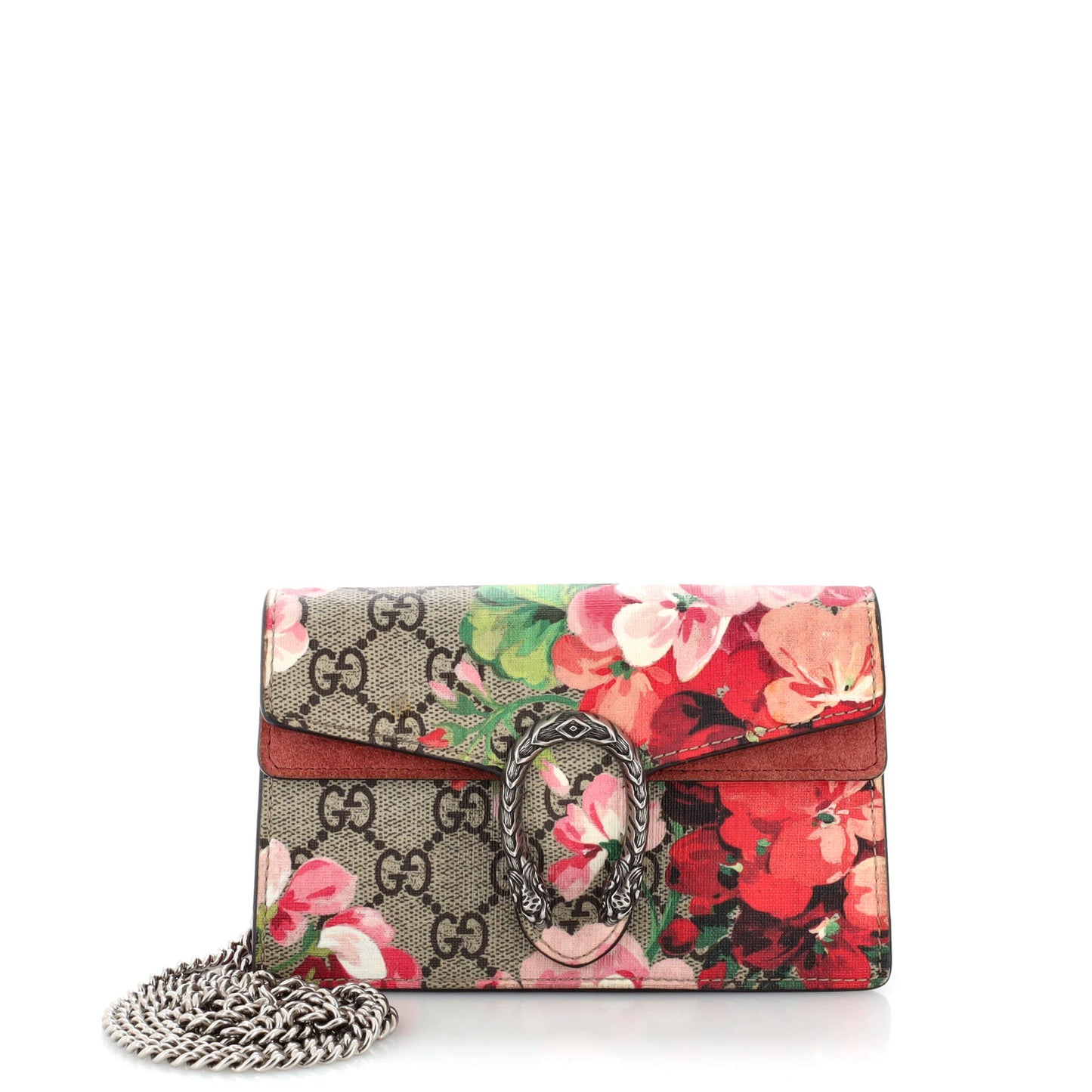 Luxury Gucci Trending 2025 Dionysus Bag Blooms Print GG Coated Canvas Super Mini